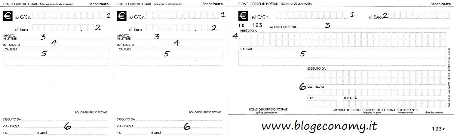 bollettino postale